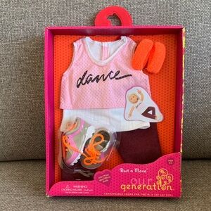 Our Generation “Bust A Move” Dance Outfit and Accessories for 18” Dolls New